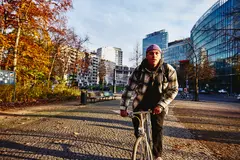 A person riding a cycle